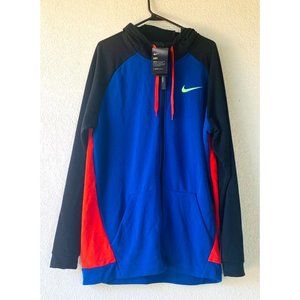 Nike Dri- Fit  Blue, Black, Red Full ZIp Hoodie XL